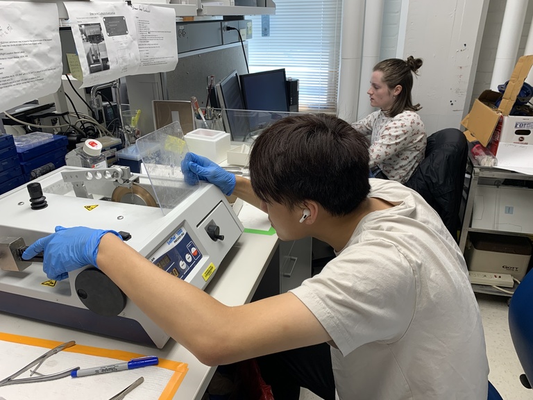 Man using scientific equipment